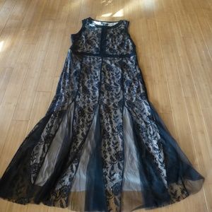 candalite ball room black lace dress midcalf
